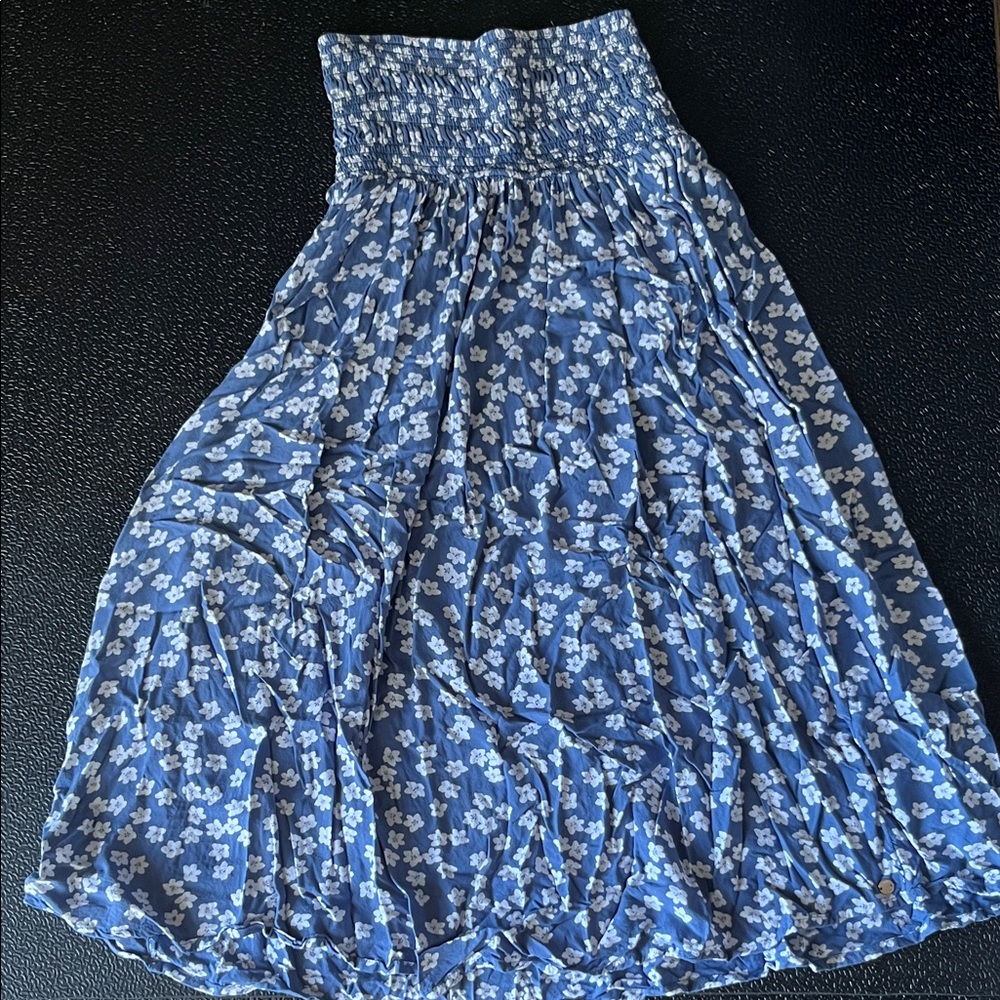 Roxy Blue Floral A-Line Skirt